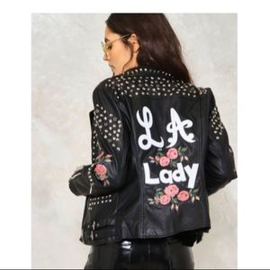 Nasty Gal Faux Leather Moto Jacket